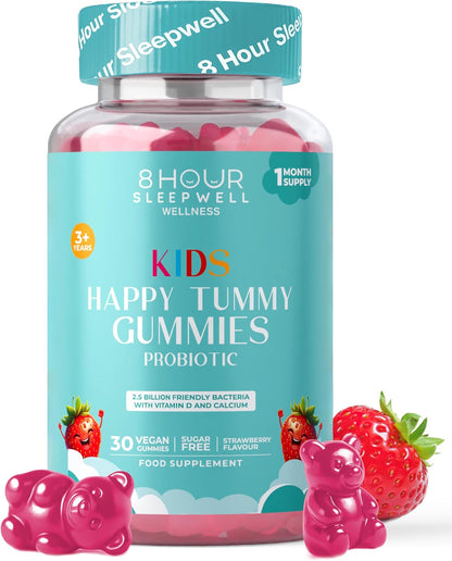 Kids Happy Tummy Gummies with Probiotics, Vitamin D & Calcium