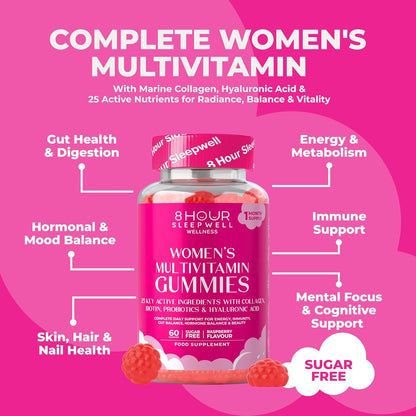 Women’s Multivitamin Gummies with Probiotics & Hyaluronic Acid