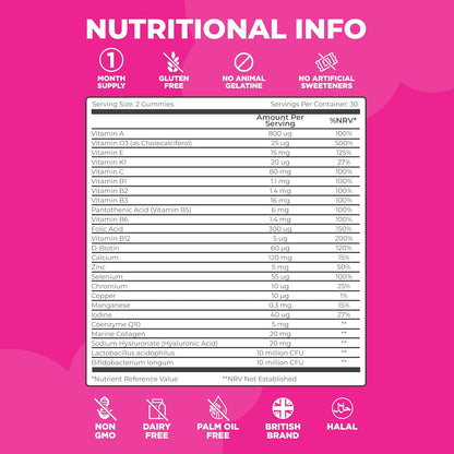 Women’s Multivitamin Gummies with Probiotics & Hyaluronic Acid