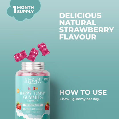 Kids Happy Tummy Gummies with Probiotics, Vitamin D & Calcium