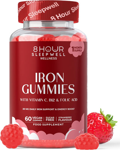 Iron Gummies with Vitamin C, B12 & Folic Acid