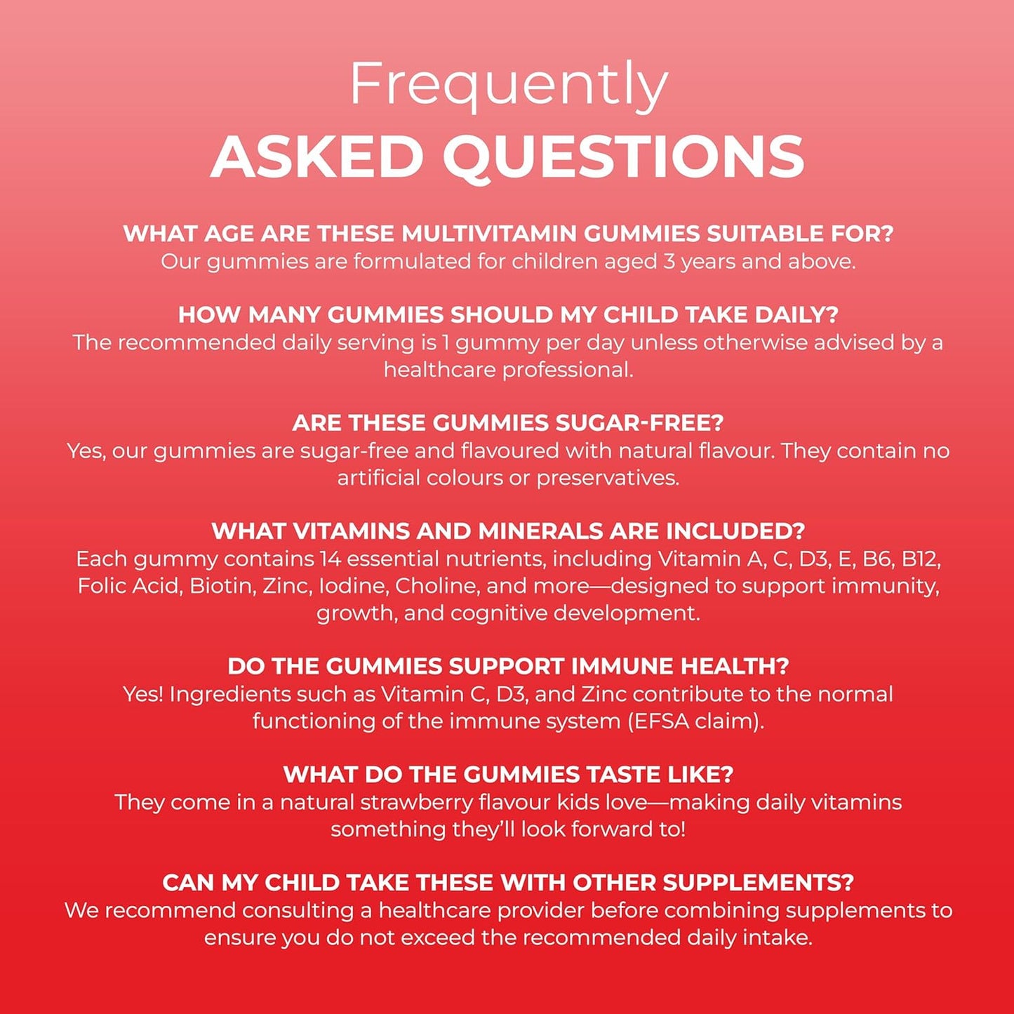 Kids Multivitamin Gummies with 14 Essential Vitamins & Minerals