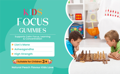 Kids Focus Gummies | 30 Nootropic Gummies | Lion's Mane | 8 Hour Sleepwell 8 Hour Sleepwell