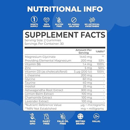 Sleep Gummies with Ashwagandha, L-Theanine & Vitamin B6