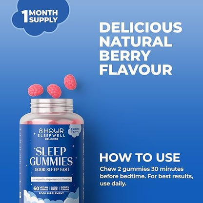 Sleep Gummies with Ashwagandha, L-Theanine & Vitamin B6