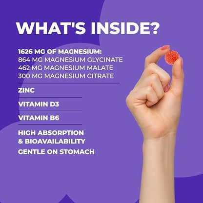 Magnesium Glycinate Gummies with B6, Zinc & D3