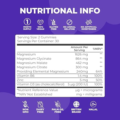 Magnesium Glycinate Gummies with B6, Zinc & D3
