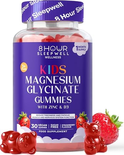 Kids Magnesium Glycinate Gummies with Zinc, Vitamin D3 & B6