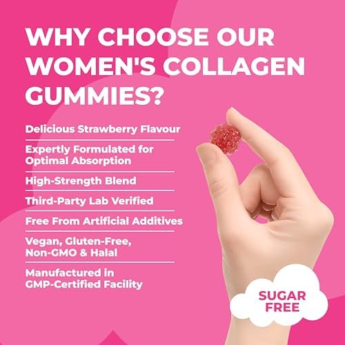 Collagen Gummies with Biotin, Vitamin C & Hyaluronic Acid