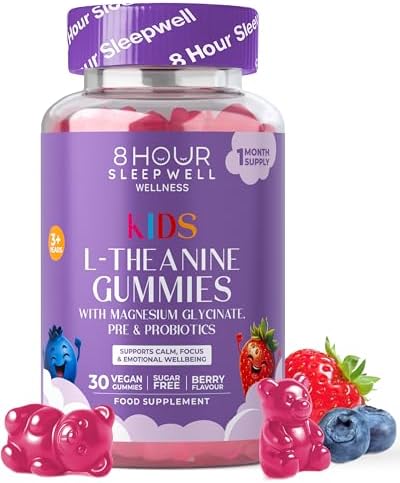 Kids L-Theanine Gummies with Magnesium Glycinate, Pre & Probiotics