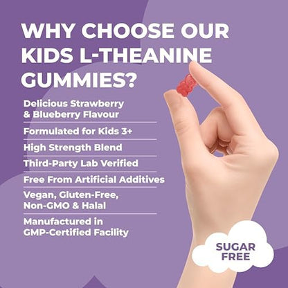 Kids L-Theanine Gummies with Magnesium Glycinate, Pre & Probiotics